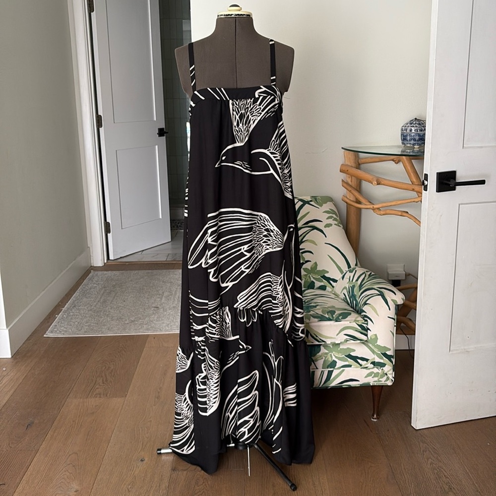 Vanessa Virginia VanessaVirginia Bird Print Anthropologie maxi dress Small
